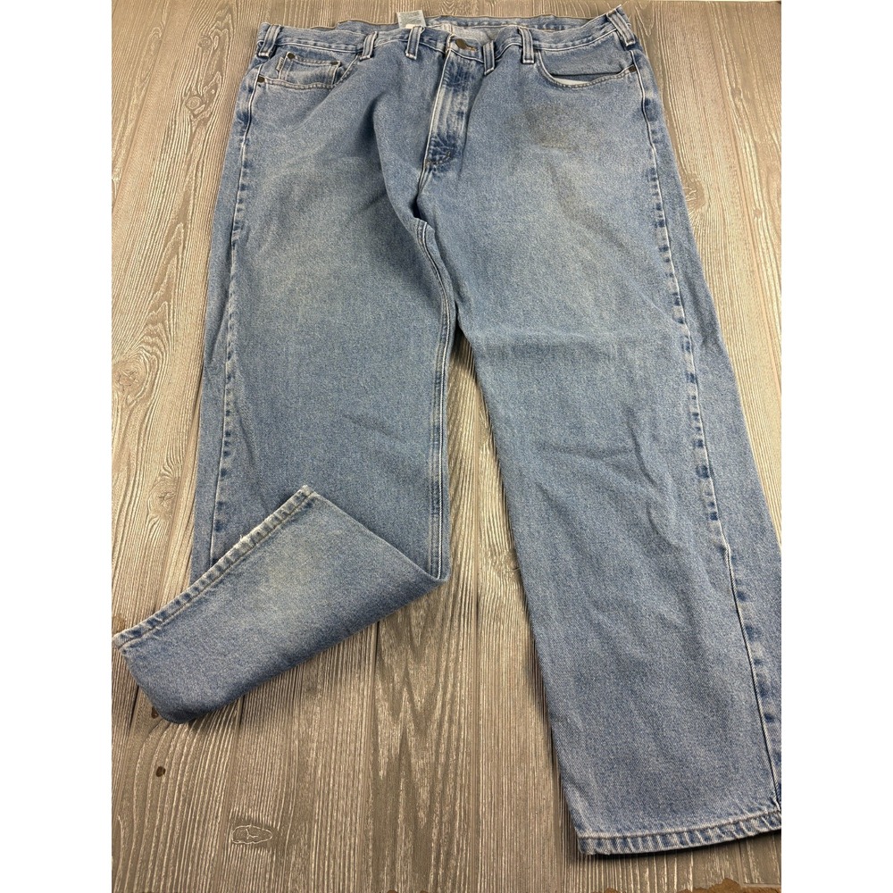 Carhartt B480 LVB Traditional Fit Blue Denim Jeans 46x31 Mens Work Wear Pants